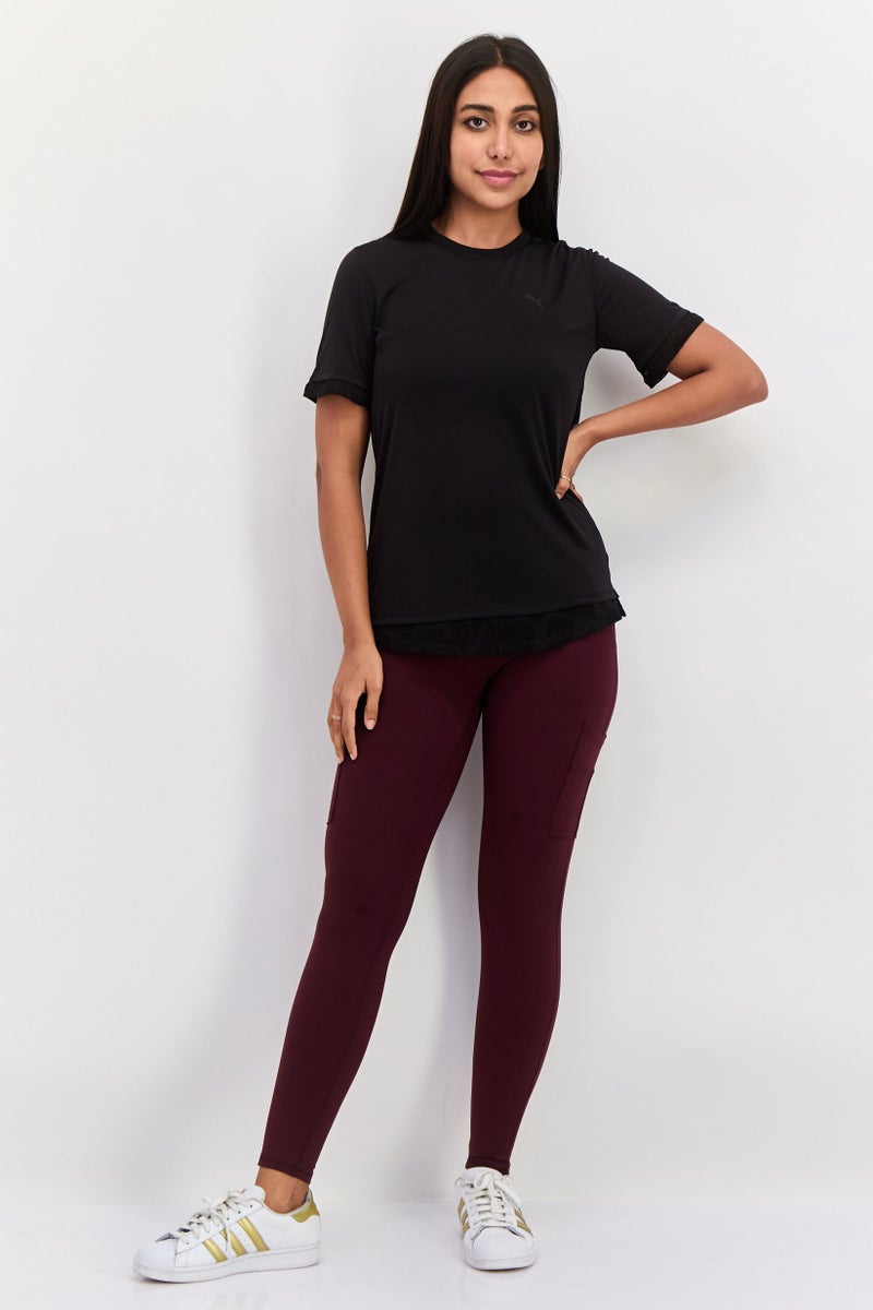 PUMA تي شيرت تدريب قصير الأكمام للنساء، أسود - Image 4